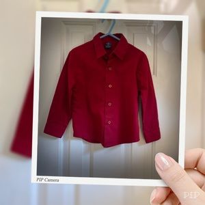 ✨EUC Dockers Dark Red Button-up Shirt Boys 4T